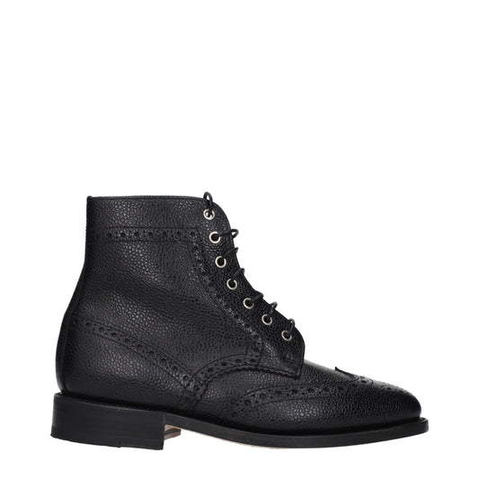 Thom Browne – Schwarze Lederstiefeletten