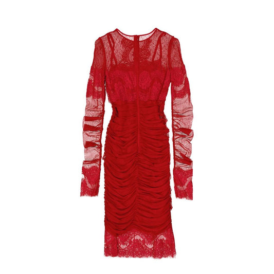 Dolce & Gabbana Lace Rouches Dress