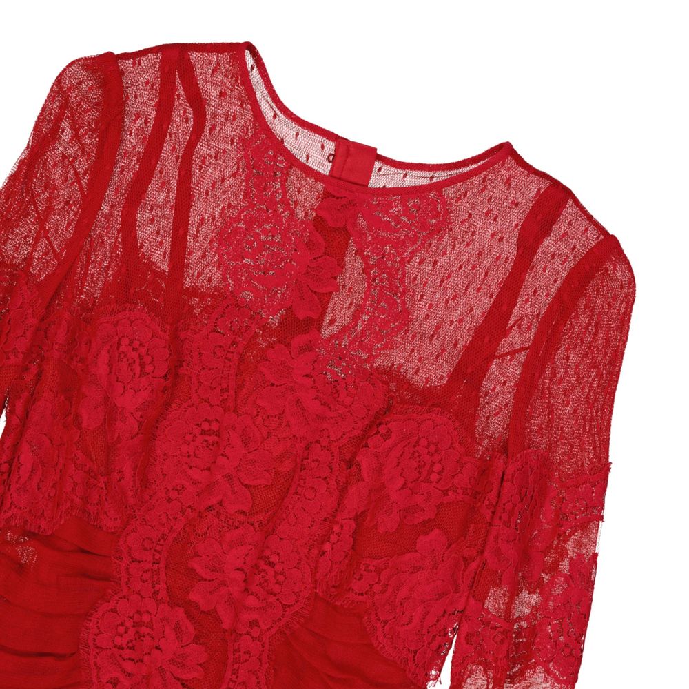 Dolce & Gabbana Lace Rouches Dress