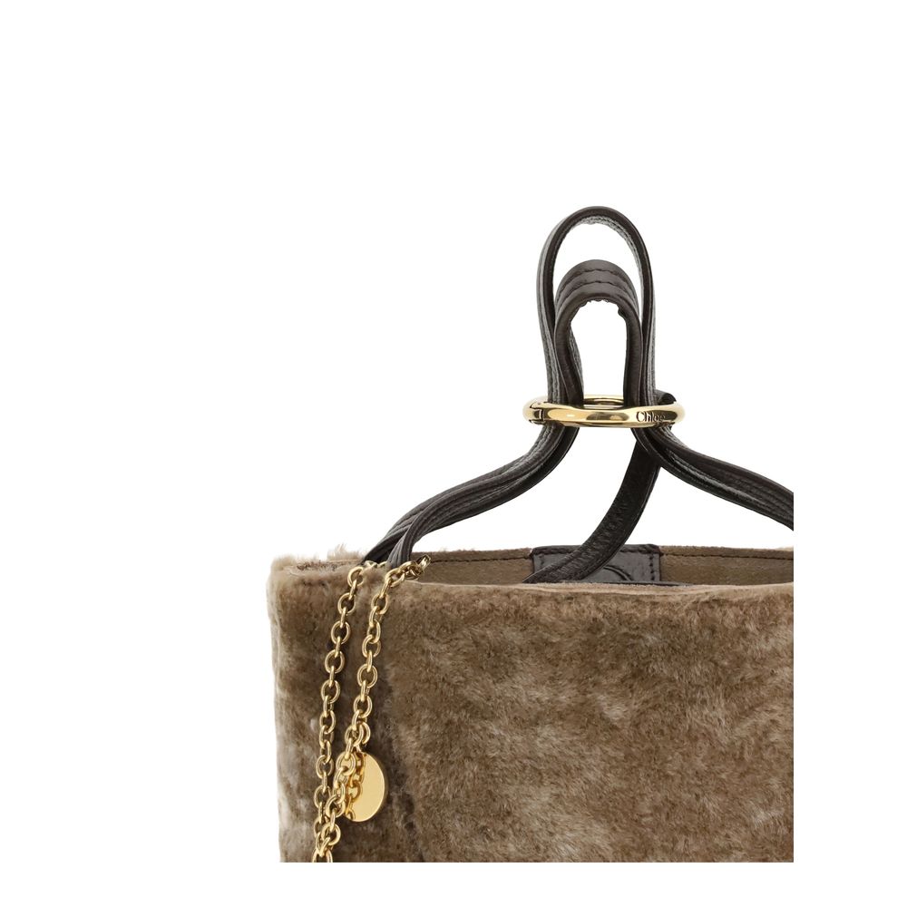 Chloé Beige Fur Shoulder Bag