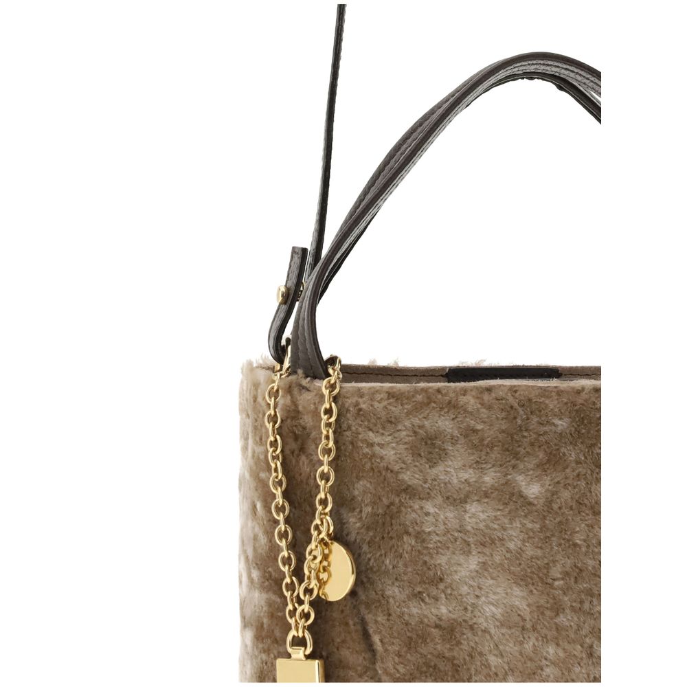 Chloé Beige Fur Shoulder Bag