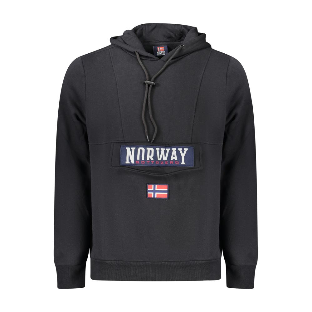 Norwegen 1963 Schwarzes Baumwoll-Sweatshirt