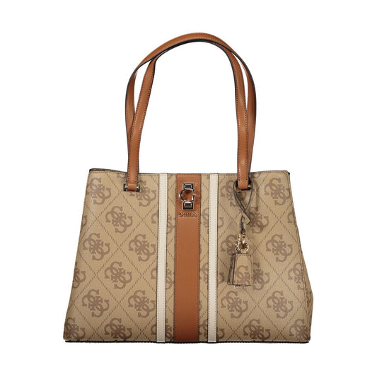 Guess Jeans Beige Polyethylen Handtasche