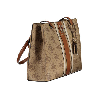 Guess Jeans Beige Polyethylen Handtasche