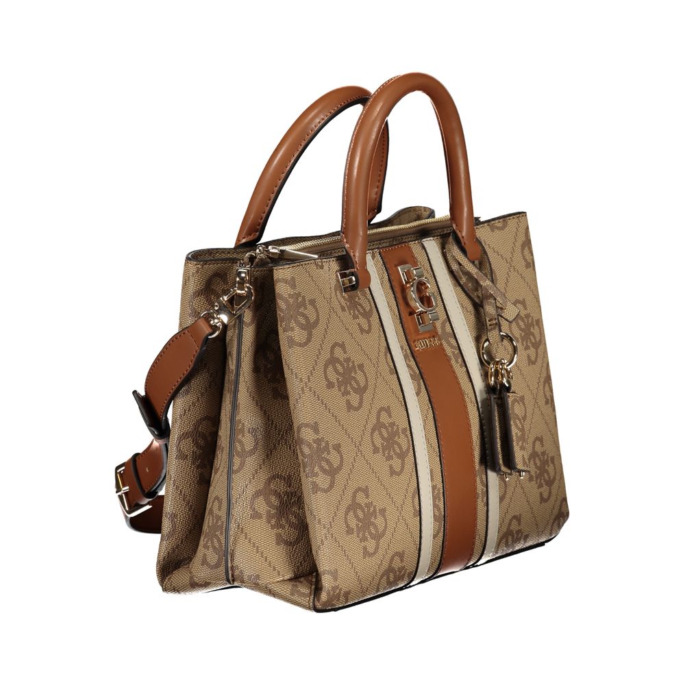Guess Jeans Beige Polyethylen Damen Handtasche