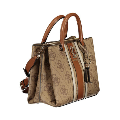Guess Jeans Beige Polyethylen Damen Handtasche