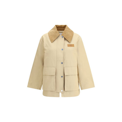 Ganni Beige Cotton Coat