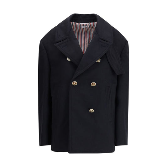 Thom Browne Blue Fabric Coat