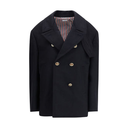 Thom Browne Blue Fabric Coat