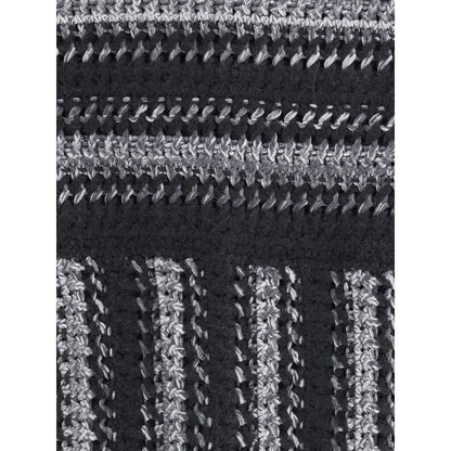 Fabiana Filippi Black Fleece Wool Coat