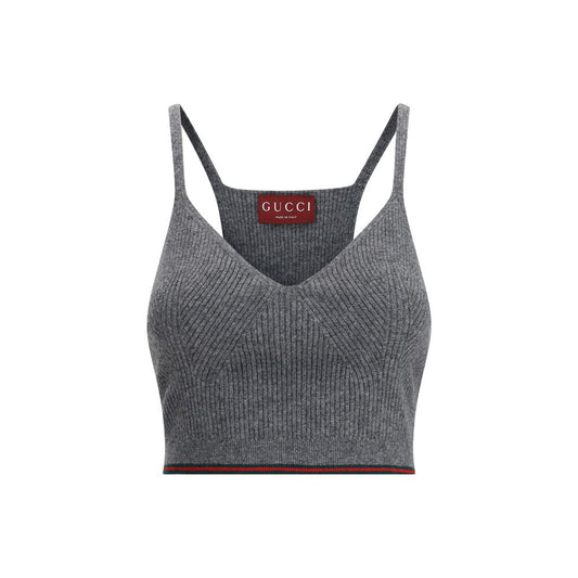 Gucci Gray Wool Top