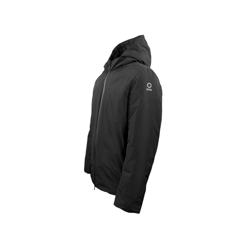 Suns Black Polyester Jackets & Coat