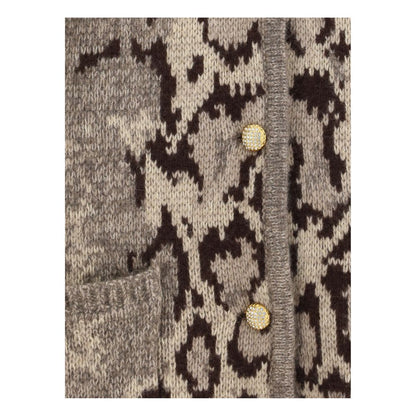 Valentino Animalier Cashmere Cardigan