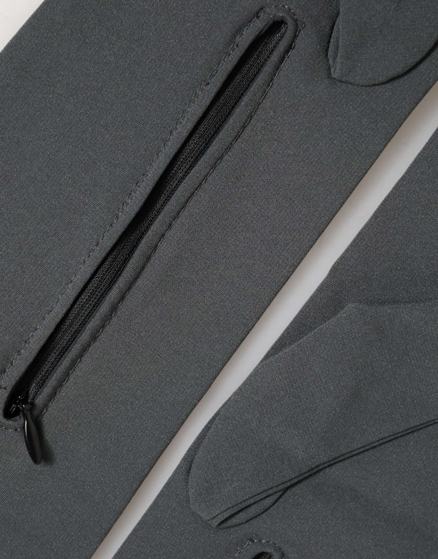 Dolce & Gabbana Dark Gray Viscose Elbow Length Mitten Men Gloves