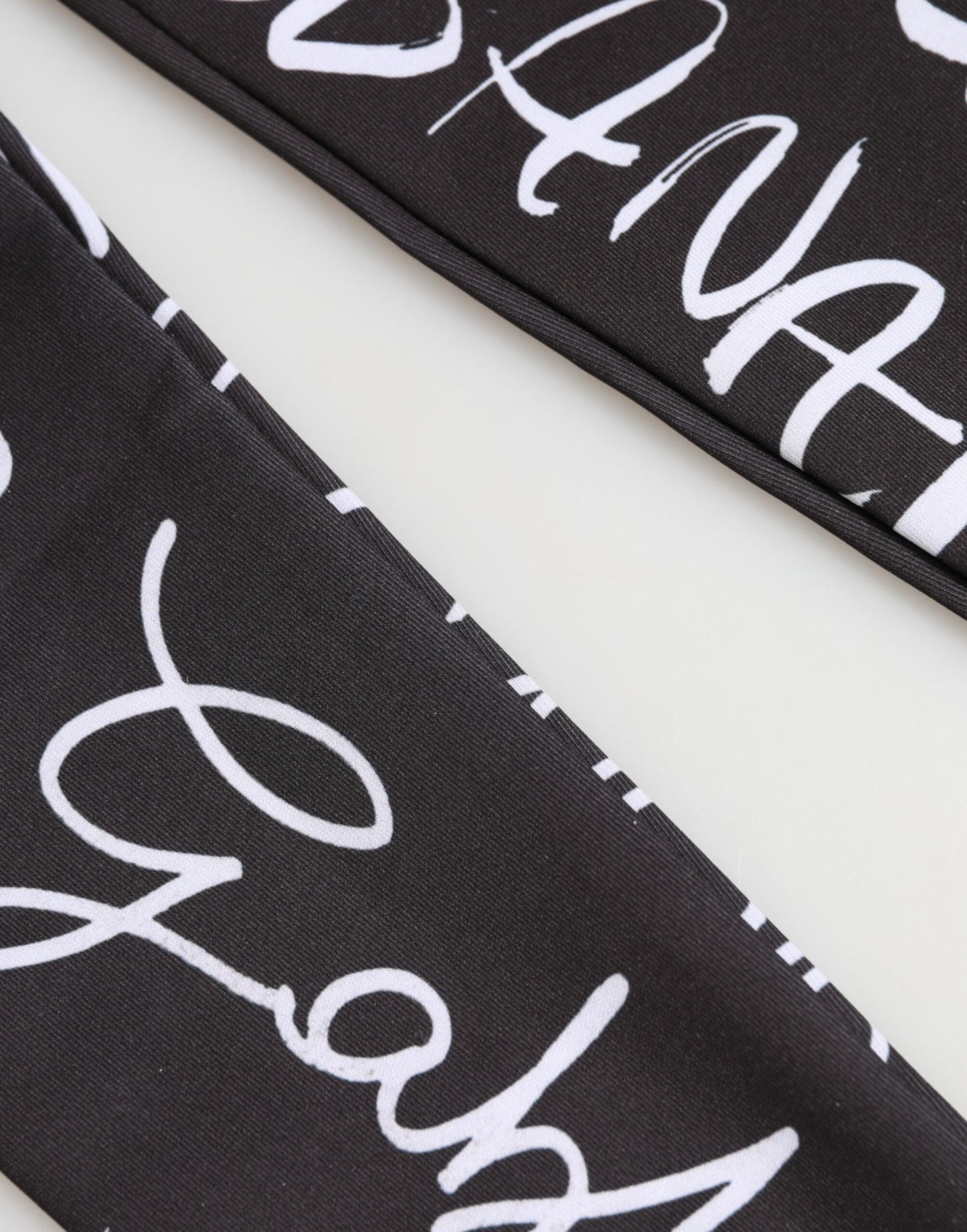 Dolce & Gabbana Black White DG Logo Elbow Length Mitten Gloves