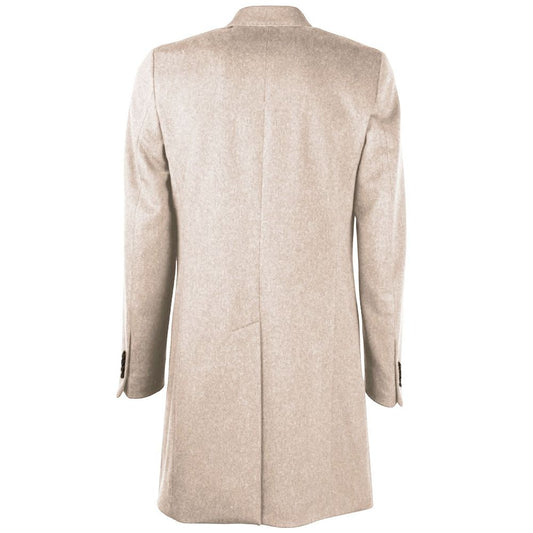 Beige Wolljacke für Herren, Made in Italy