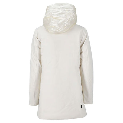 Suns White Polyester Jackets & Coat