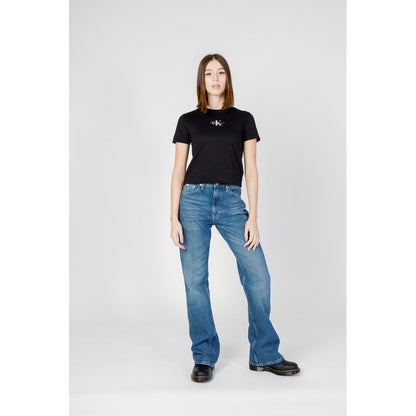 Calvin Klein Jeans – Schwarzes Baumwoll-T-Shirt