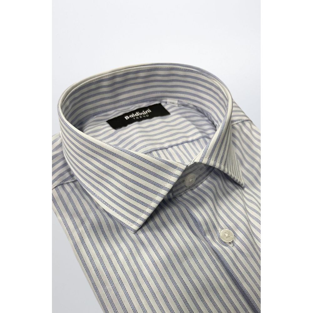 Baldinini Trend Light Blue Cotton Men Shirt
