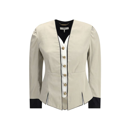 Chloé Silver Silk Coat