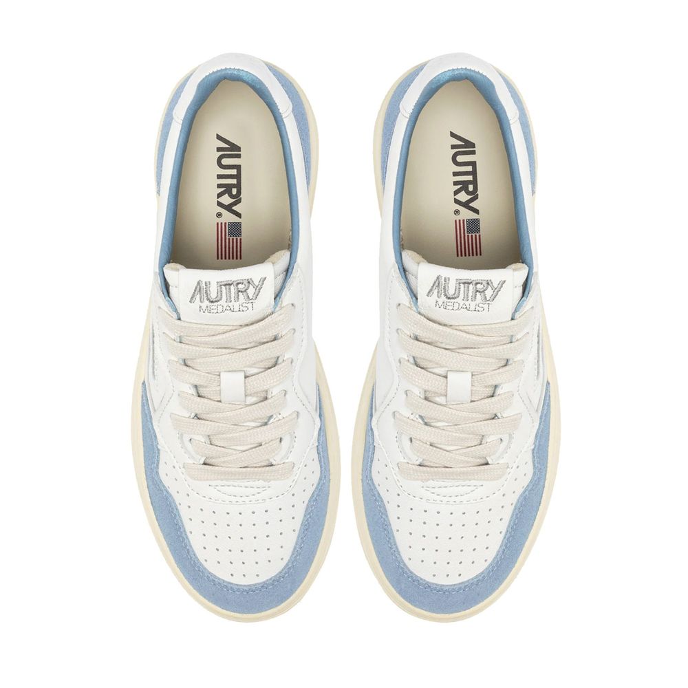 Autry – Weiße niedrige Leder-Sneaker