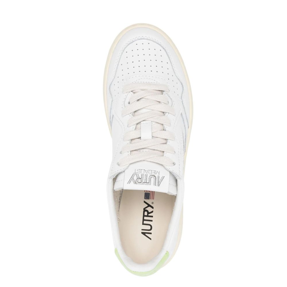 Autry – Weiße niedrige Leder-Sneaker