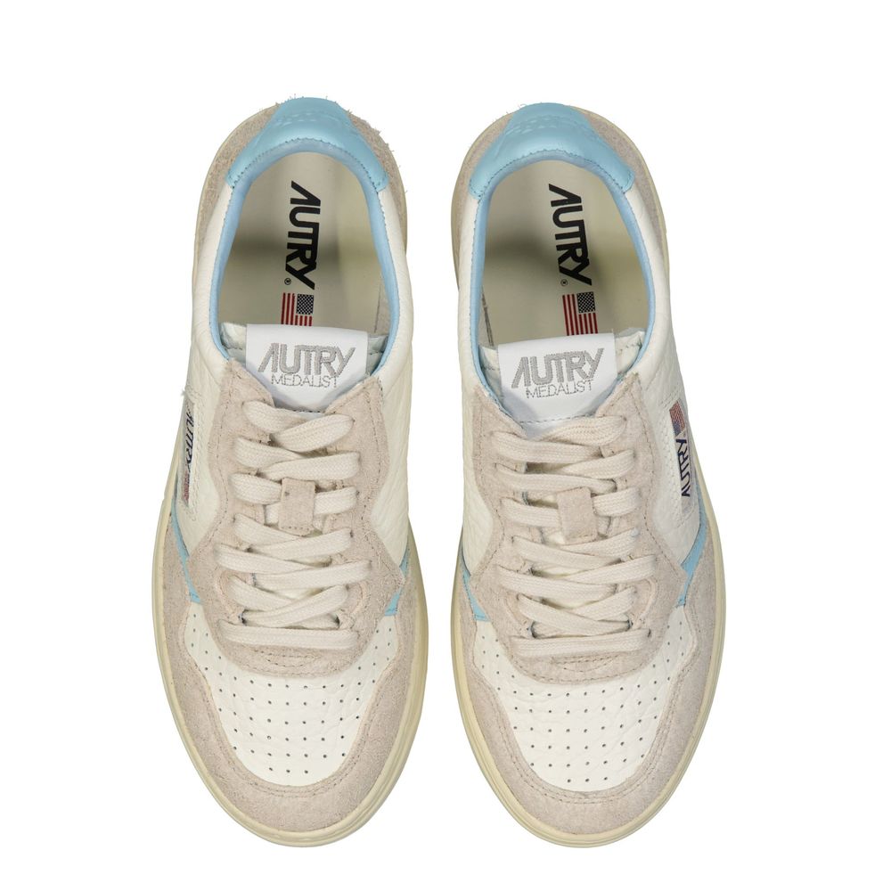 Autry – Weiße niedrige Leder-Sneaker