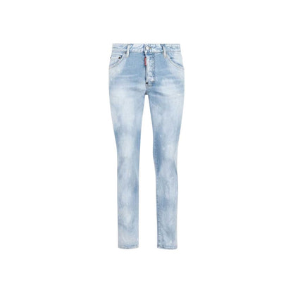Dsquared² Blue Cotton Slim Fit Jeans