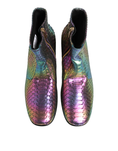 Dolce & Gabbana Multicolor Chelsea Short Ankle Boots Shoes