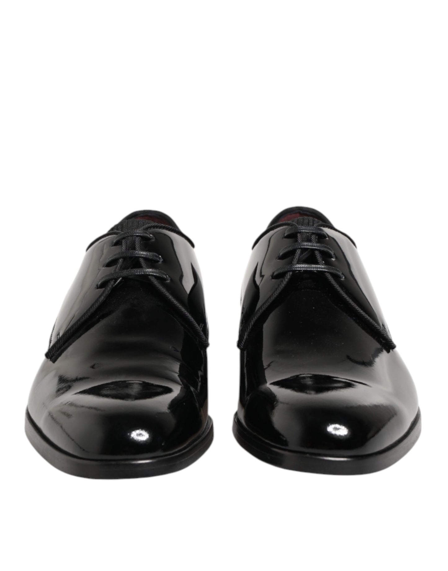 Dolce & Gabbana Black Calfskin Leather Derby Dress Shoes