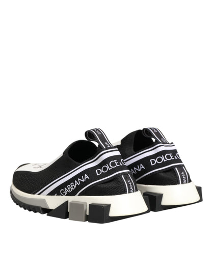 Dolce & Gabbana Black Logo Low Top Sorrento Sneakers Shoes