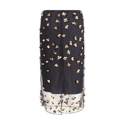 Forte_Forte Black Polyamide Long Skirt