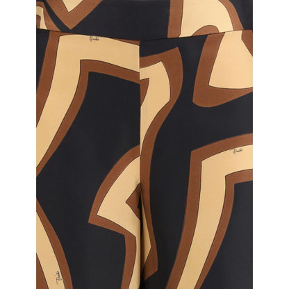 Emilio Pucci Multicolor Silk Casual Pants