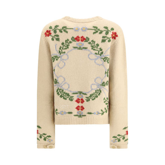 Baziszt Beige Alpaca Vicugna Pacos Cardigan