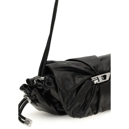 Diesel Black Calf Leather Bos Taurus Shoulder Bag