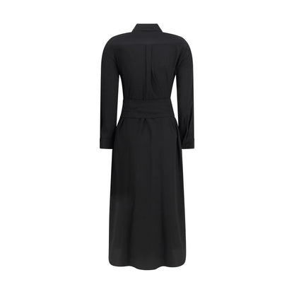Ella Black Silk Casual Dress