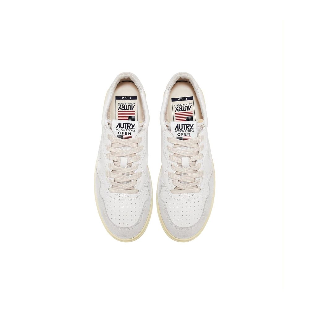 Autry White Leather Low Top Sneakers