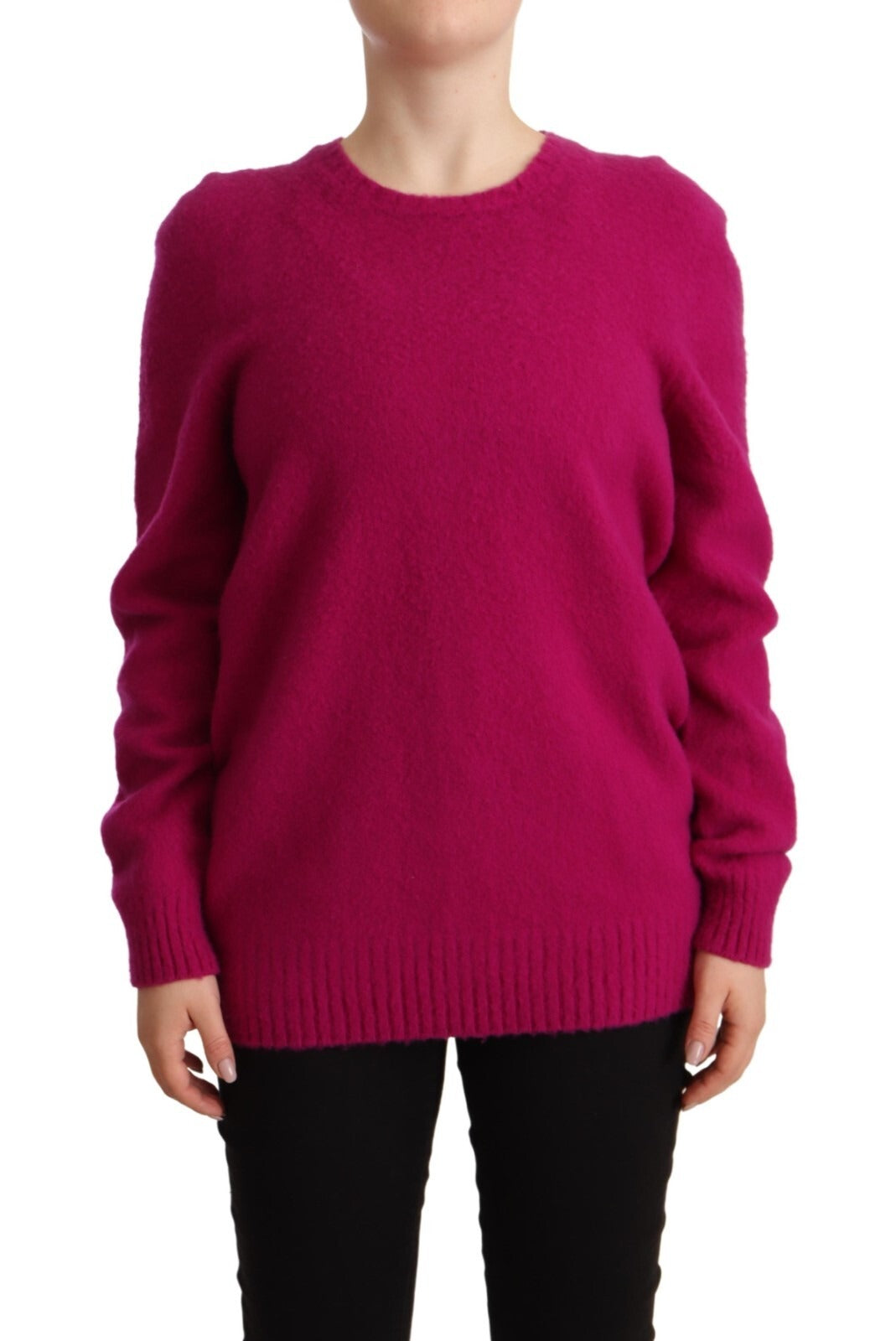 Drumohr Dark Pink Long Sleeves Round Neck Pullover Sweater