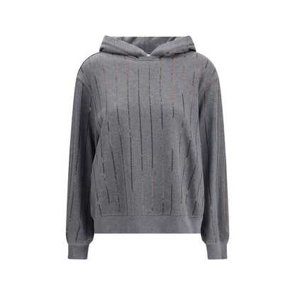 Brunello Cucinelli Gray Cotton Sweatshirt