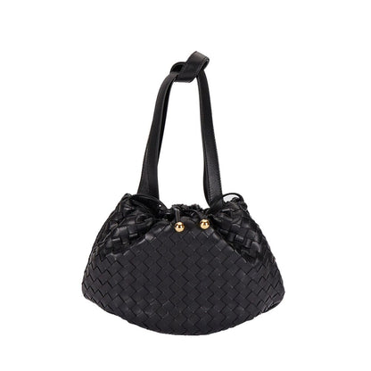 Bottega Veneta Black Lamb Leather Backet Bag