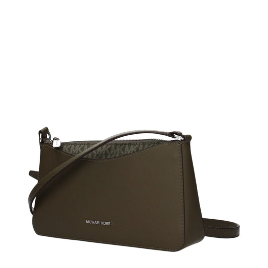 Michael Kors Green Fabric Crossbody Bag