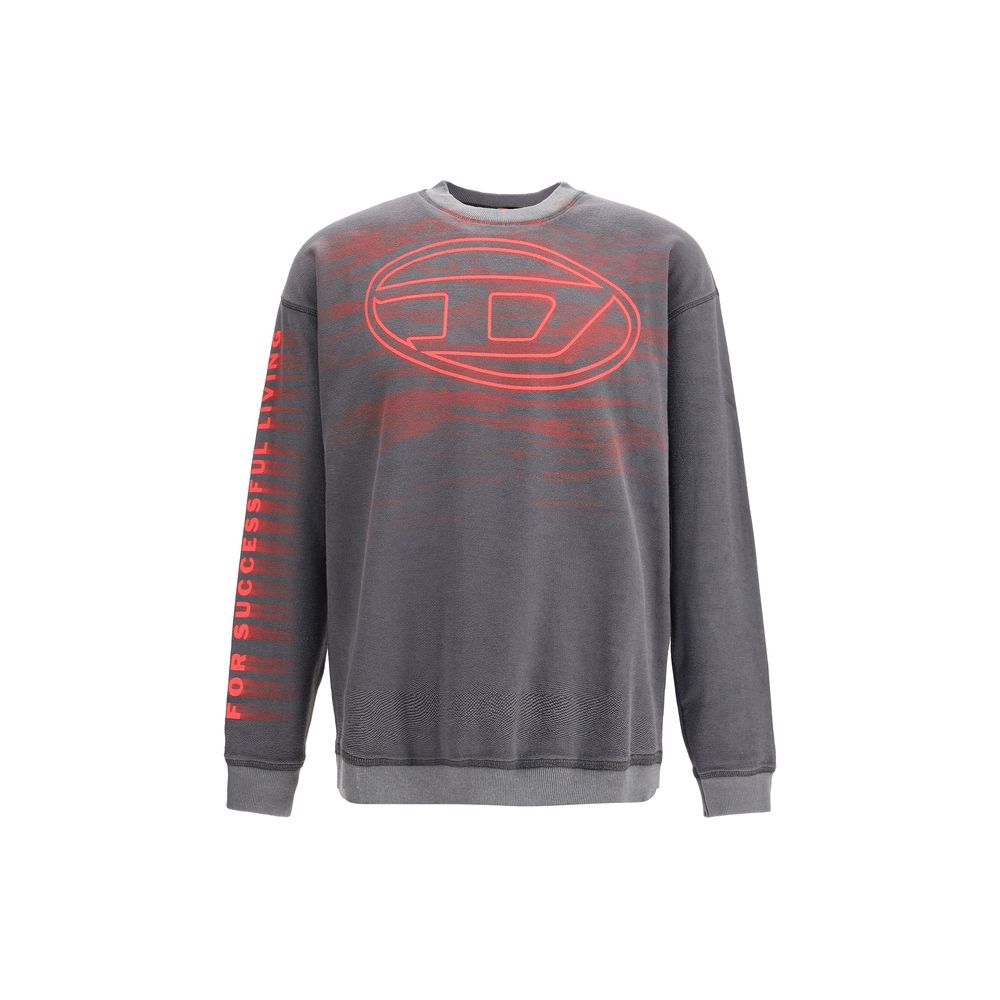 Diesel Gray Cotton Sweatshirt