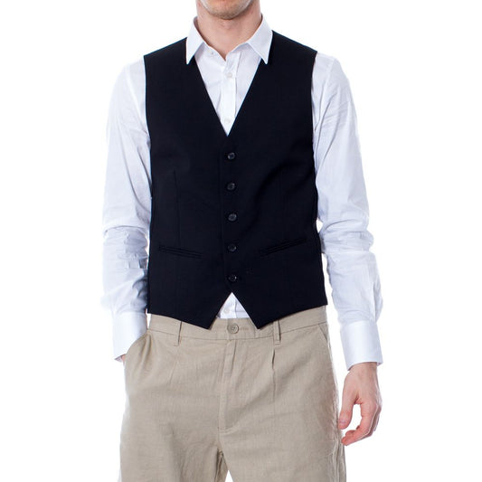 Selected Black Polyester Waistcoat