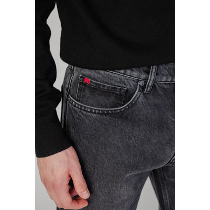 Hugo Boss Black Cotton Relaxed Fit Jeans