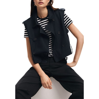 Desigual Blue Cotton Parka