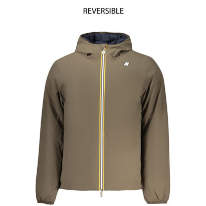 K-WAY Green Nylon Men Reversible Jacket