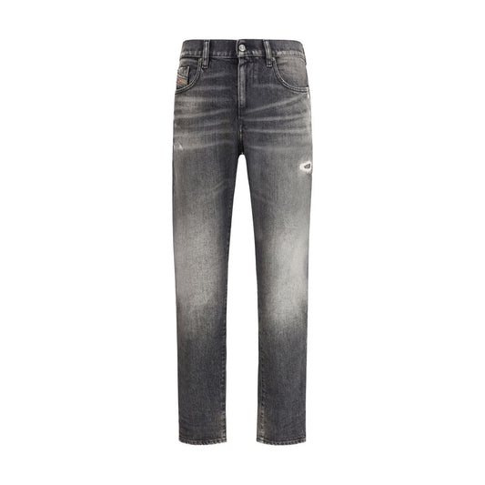 Diesel Gray Cotton Relaxed Fit Jeans