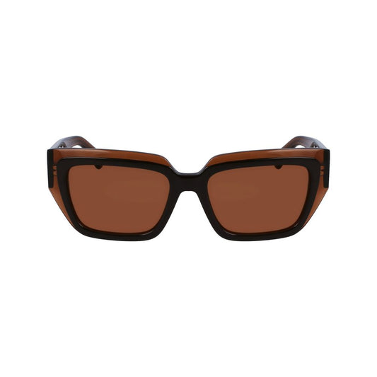 Ferragamo Brown Acetate Sunglasses