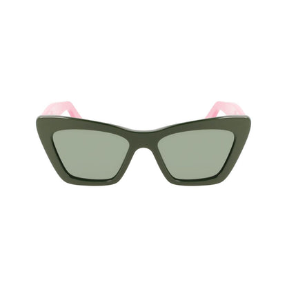Ferragamo Green Acetate Sunglasses