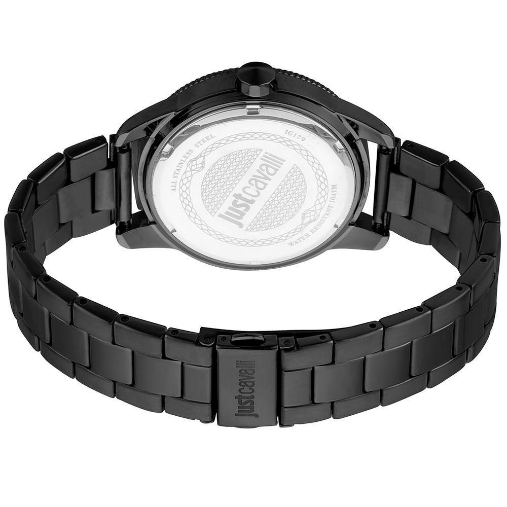 Just Cavalli Black Stainless Steel Dress Watch